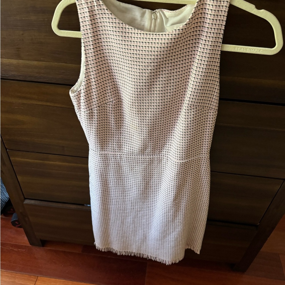 LOFT Textured Cream Mini Dress